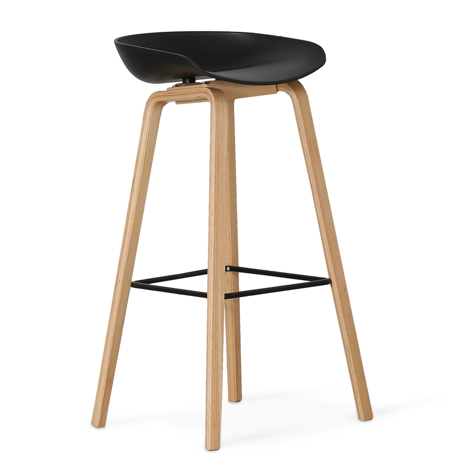 Contemporary black bar stool