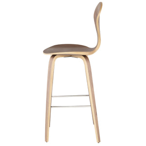 Nuevo Bar Stools SATINE WOOD BAR STOOL WALNUT