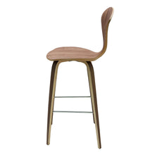 Nuevo Bar Stools SATINE WOOD BAR STOOL WALNUT