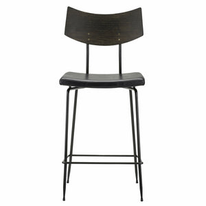Nuevo Counter Stools Black Leather Soli Counter Stool
