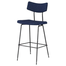 Nuevo Counter Stools True Blue Boucle / Bar Height Nuevo Soli Bar and Counter Stool
